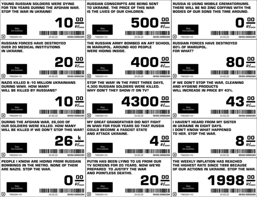 Sasha Skochilenko replaced pricing labels with anti-war messages